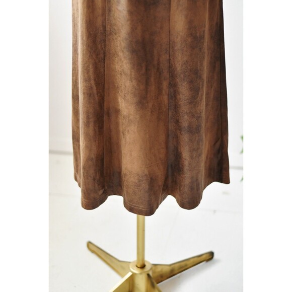 christopher and banks Midi Skirt Womans S Faux Leather Fit Flare Mermaid Boho - Picture 3 of 9
